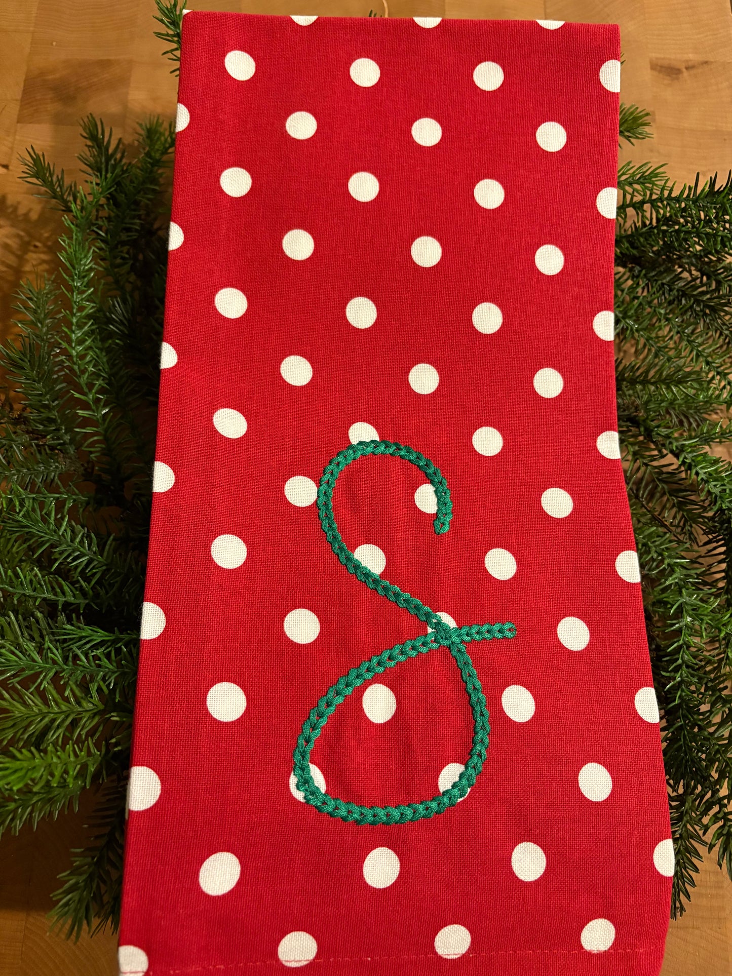 Monogrammed Tea Towel