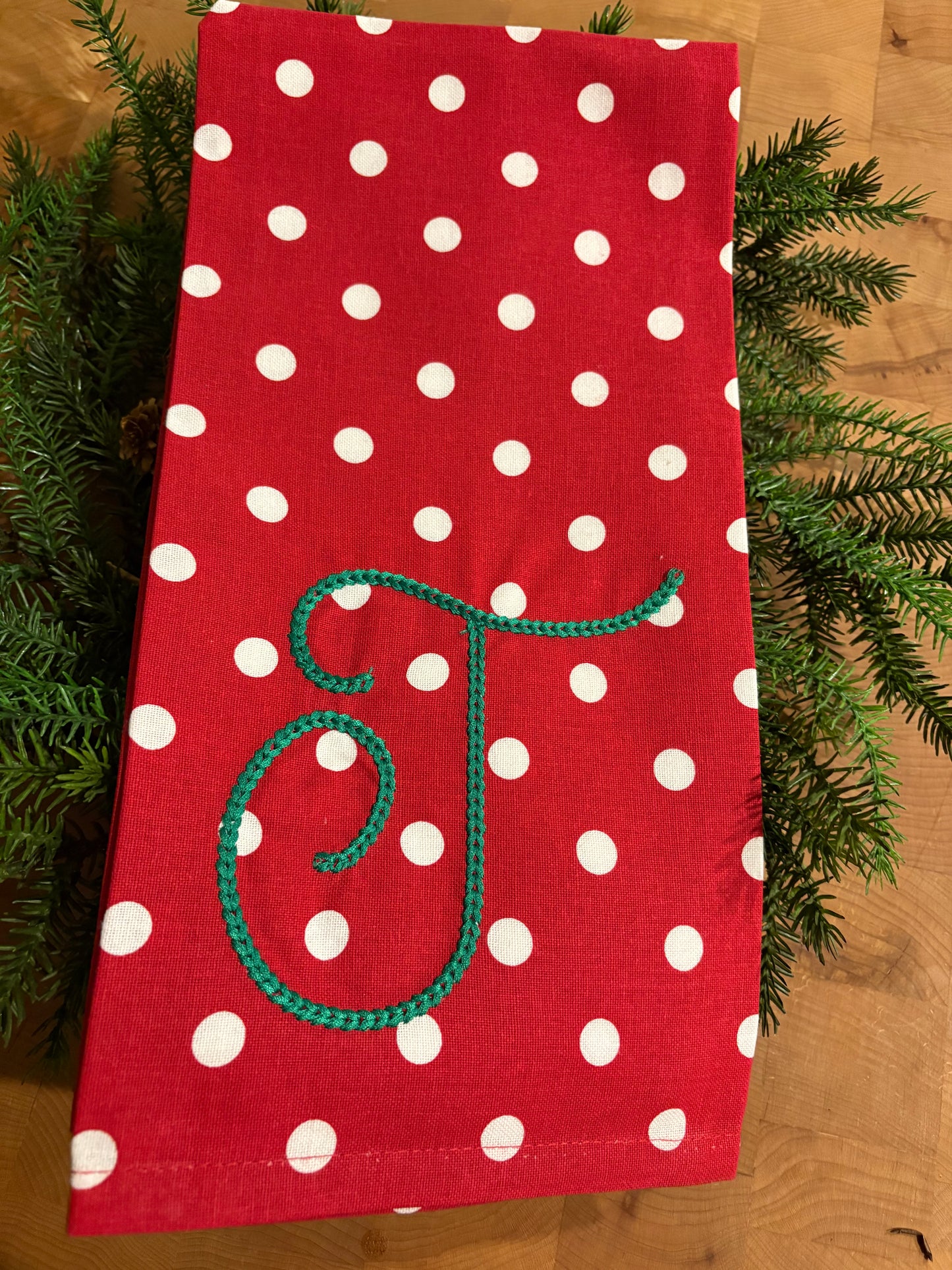 Monogrammed Tea Towel