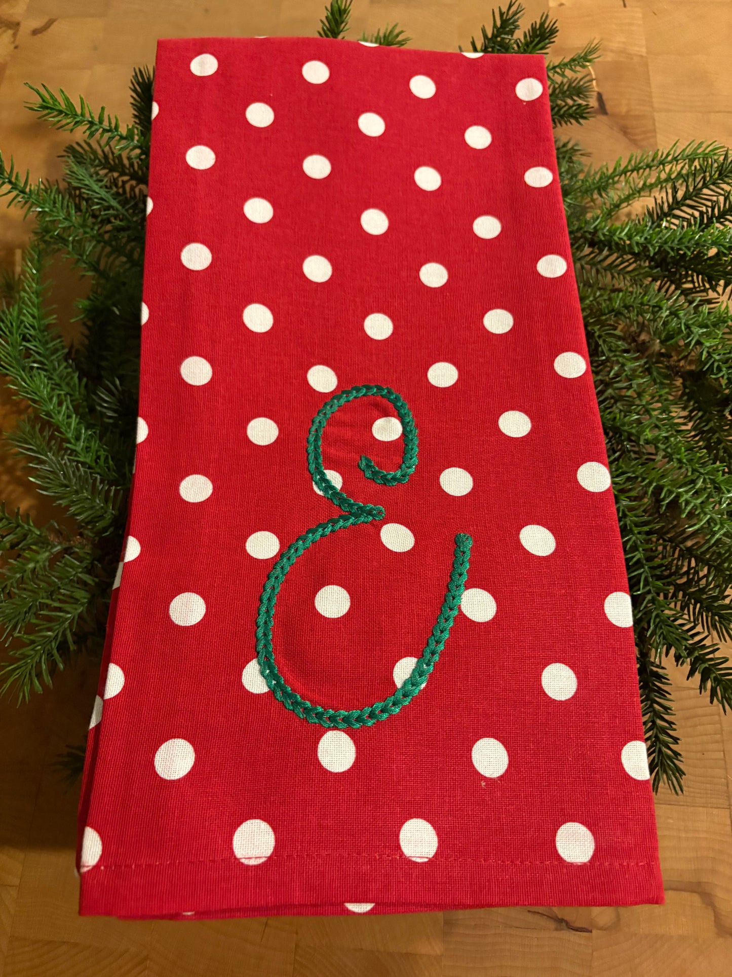 Monogrammed Tea Towel