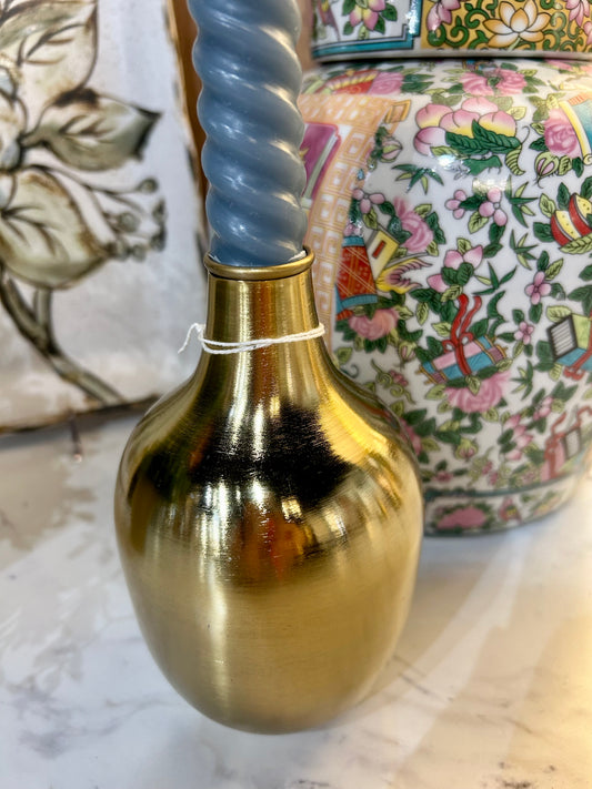 Antique Gold Vase Taper Candleholders