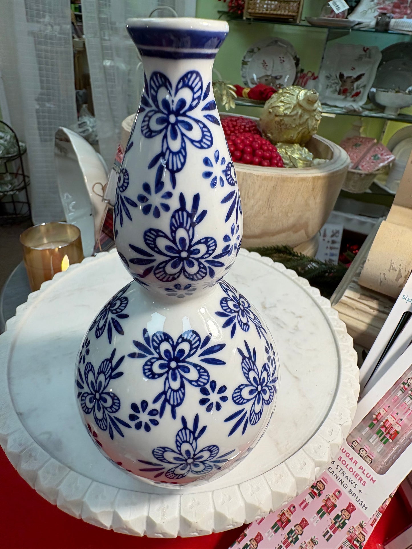 Chinoisserie 8 1/2 inch Vase