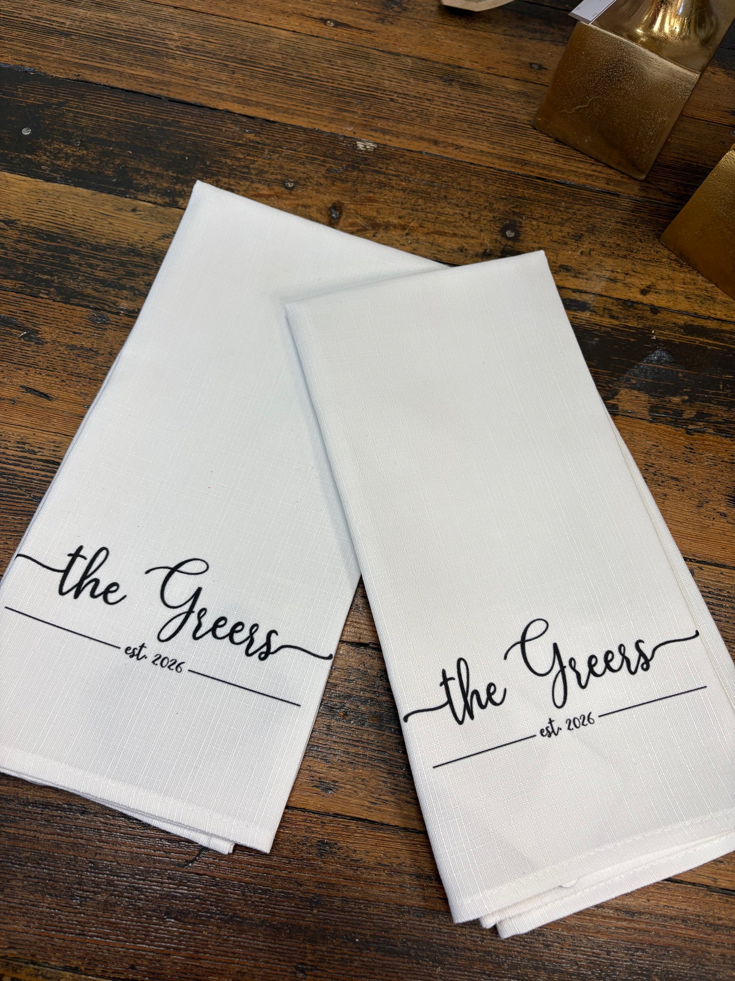 Little Birdie Personalized Tea Towel - Greer