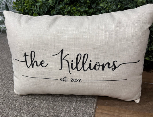 Killiion est 2026  Personalized  Pillow