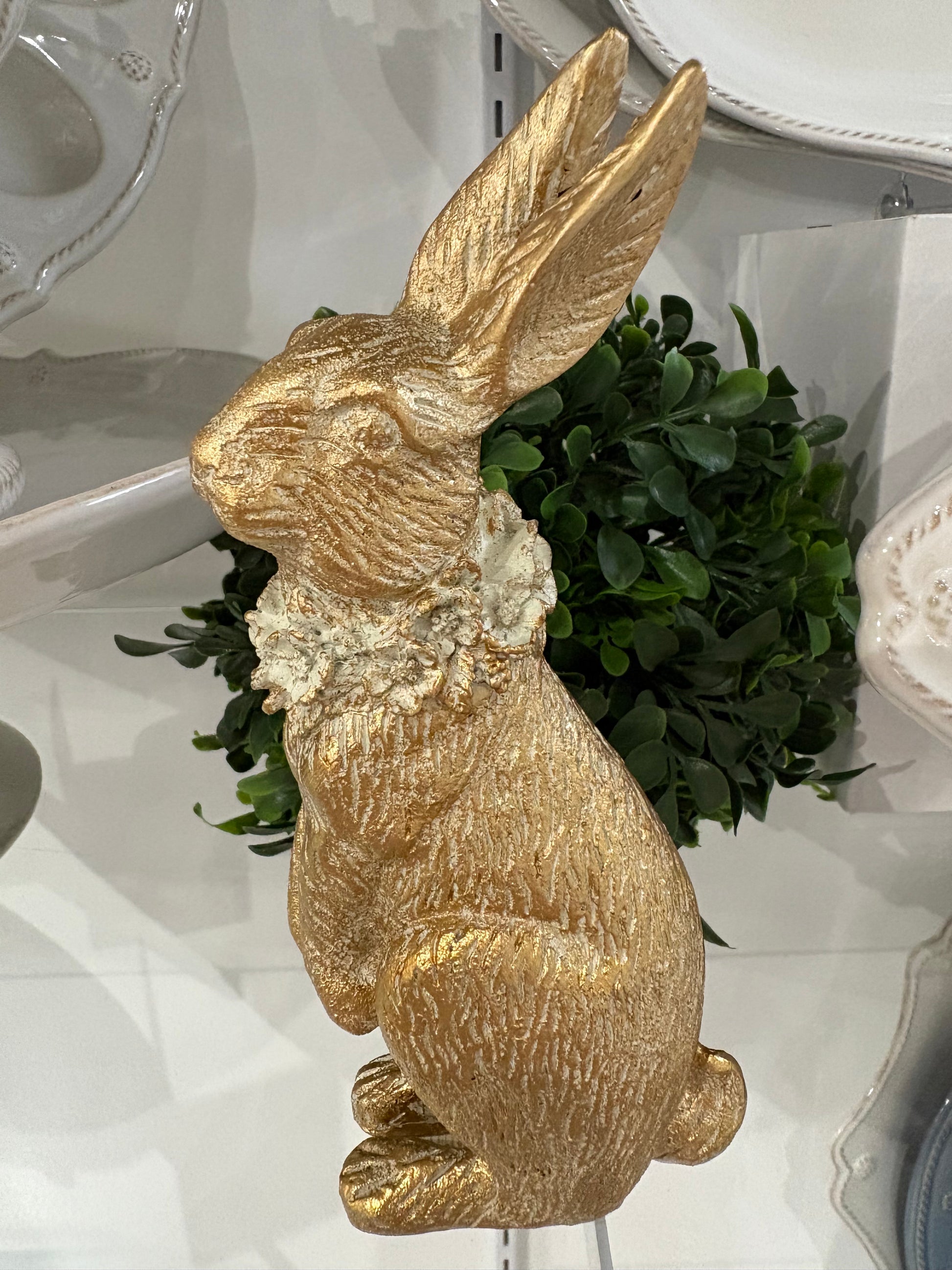 7.5 inch Gold Resin Easter Bunny – My Favorite Things