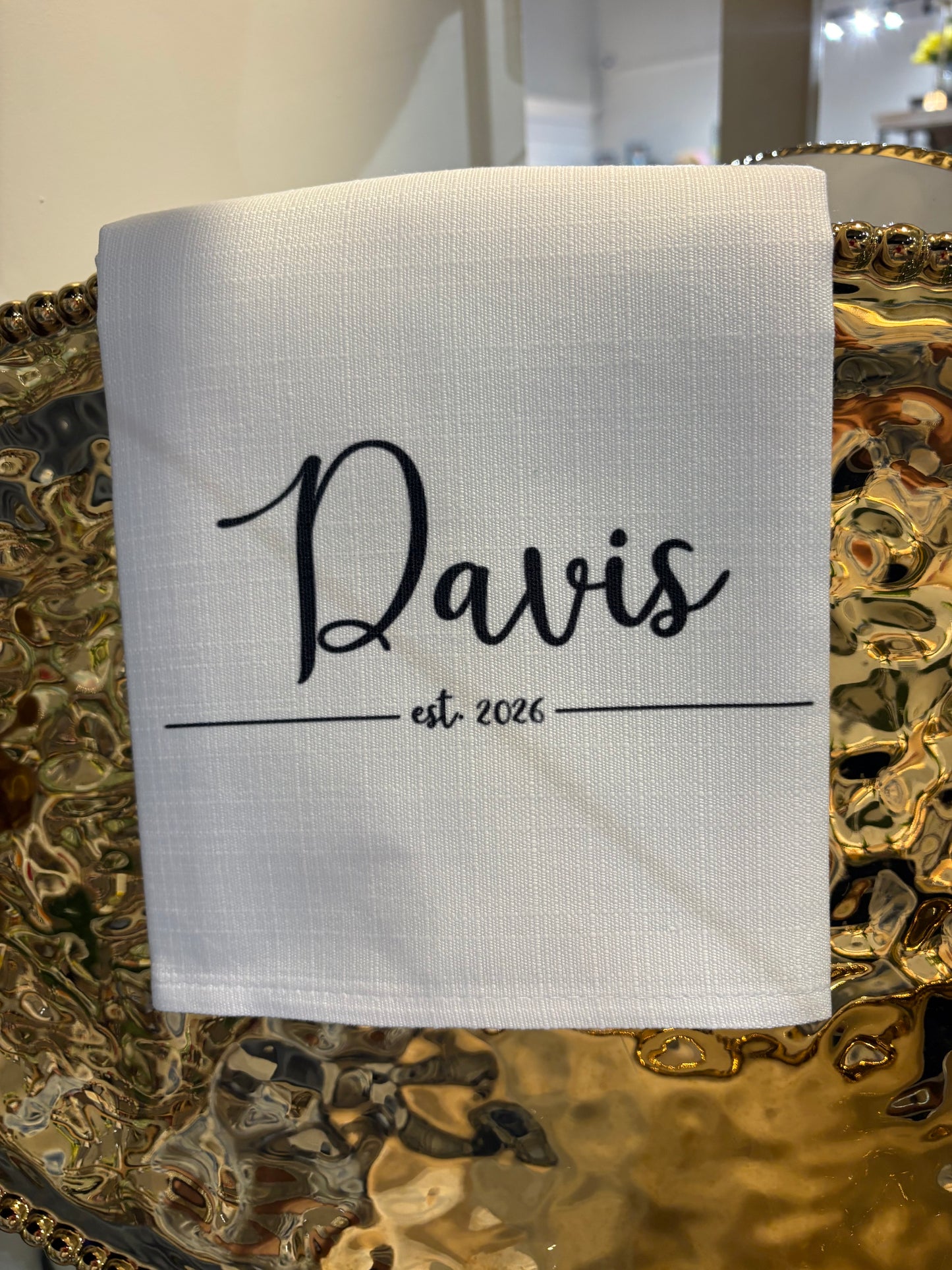 Personalized Tea Towel - Davis