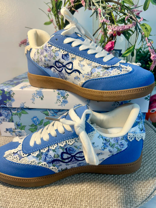 Simply Southern Blue Bow Sneaker