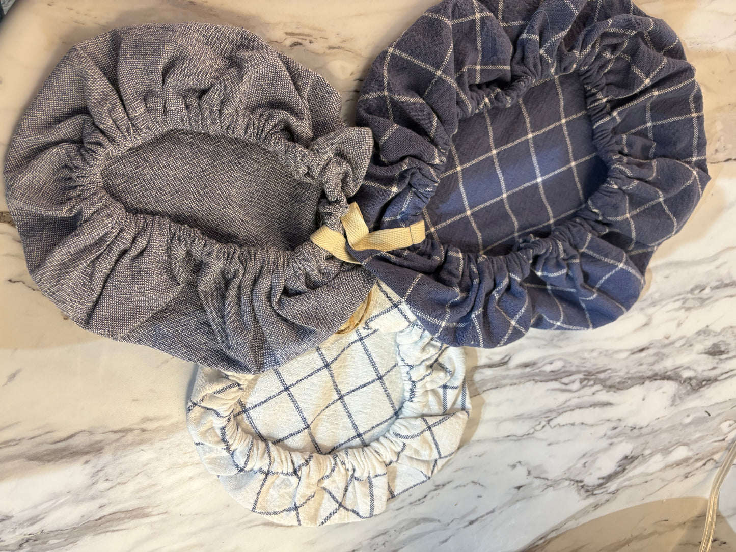 Blue Indigo Dish Covers