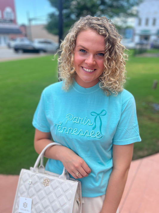 Paris, Tennessee Bow Embroidered Tee