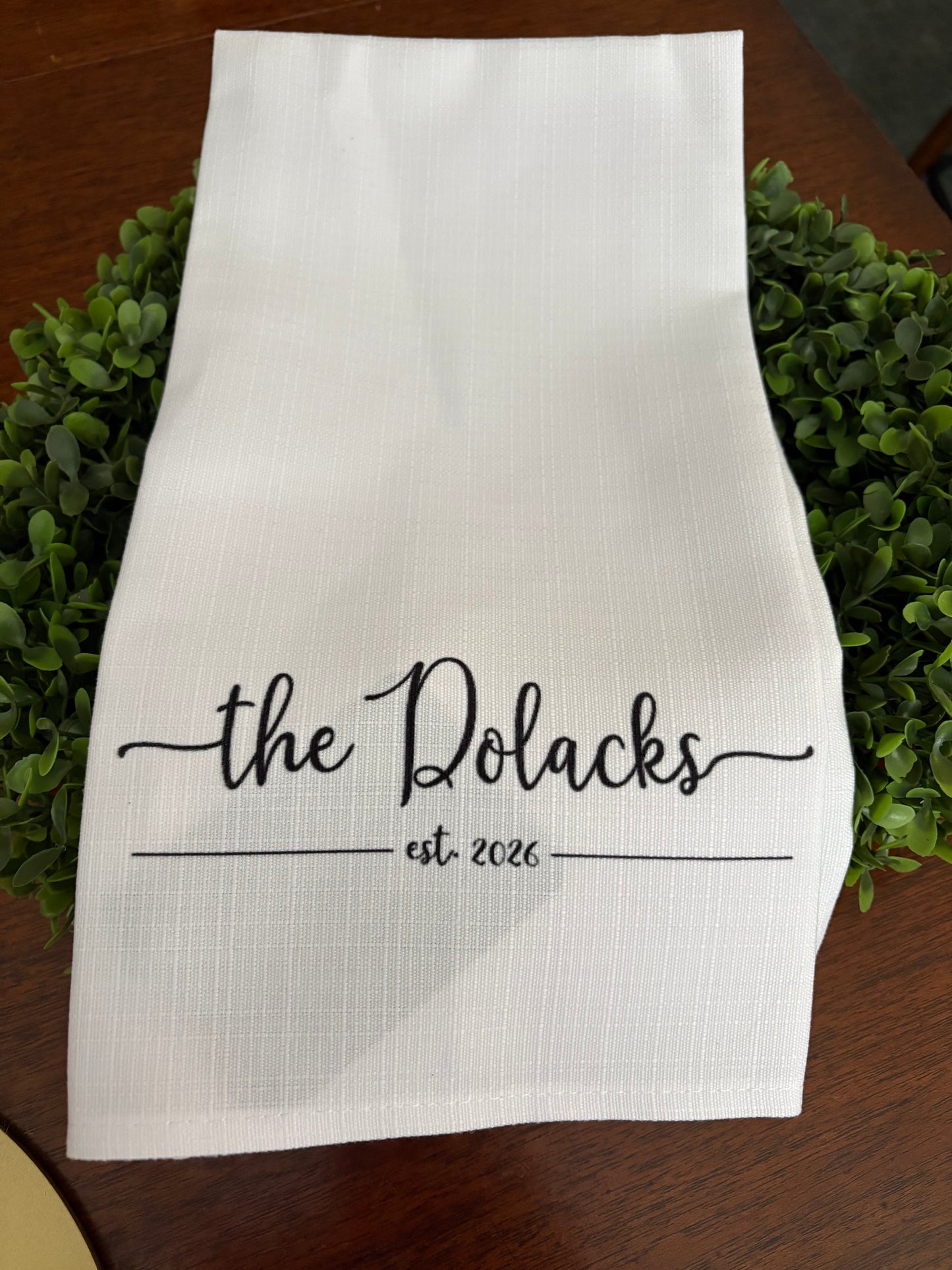 Little Birdie Personalized Tea Towel  Dolacks