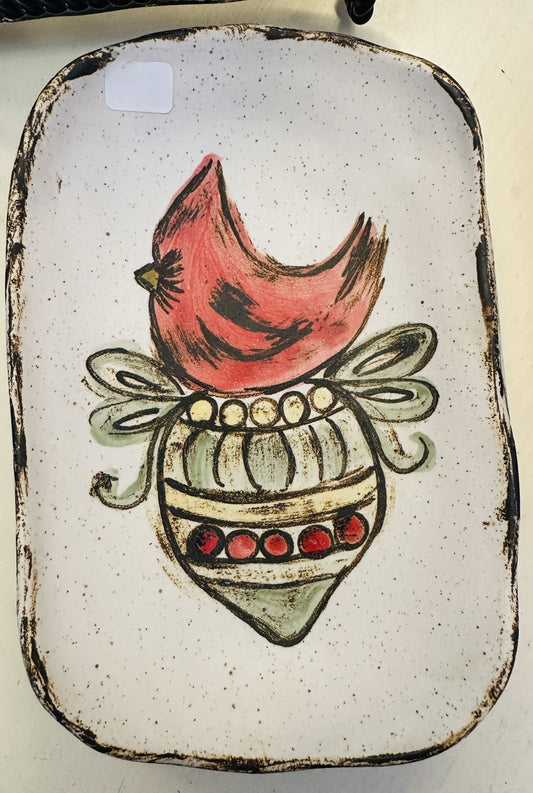 Etta B Cardinal Ornament Tray