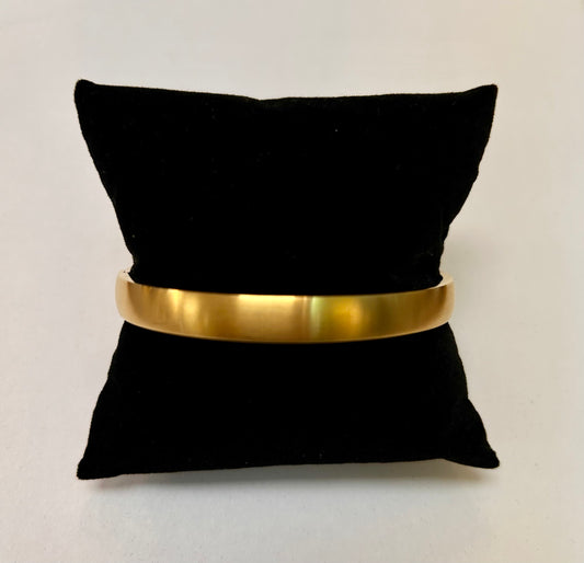 14K Gold Plated Matte Bangle Bracelet