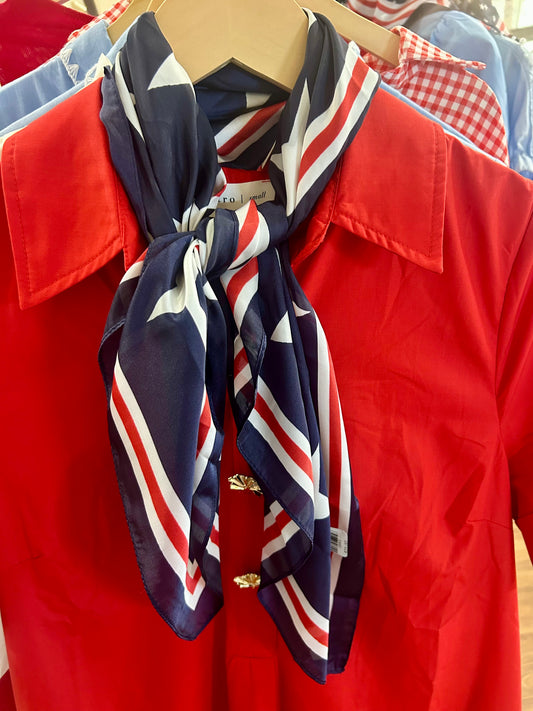 Blue Scarf with Stars
