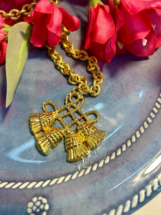 Golden Tassels Necklace