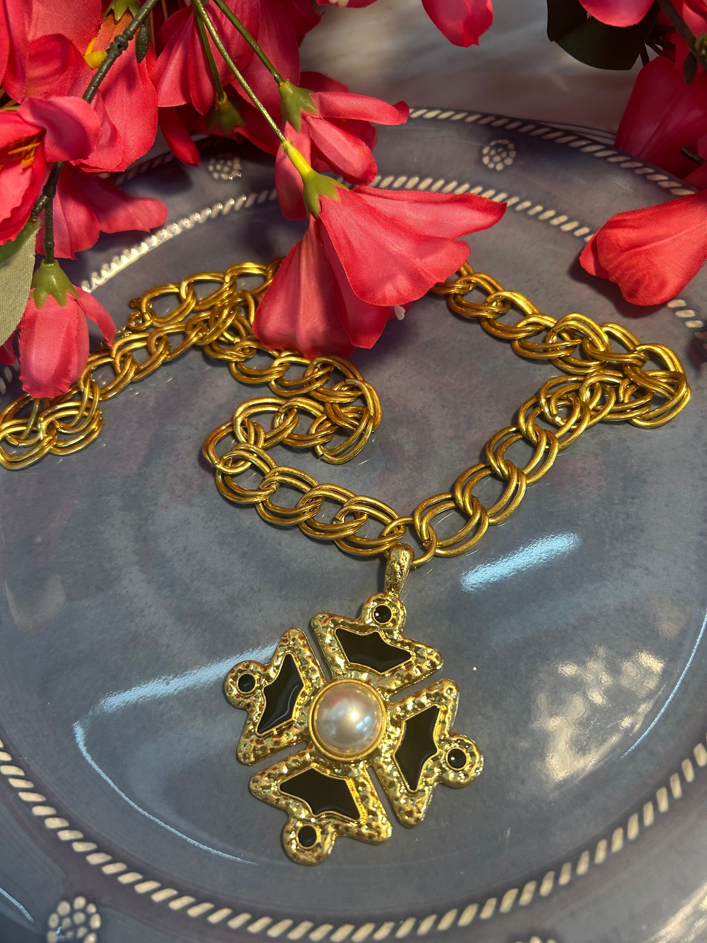 Maltese Golden Cross Necklace