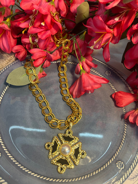 Maltese Golden Cross Necklace