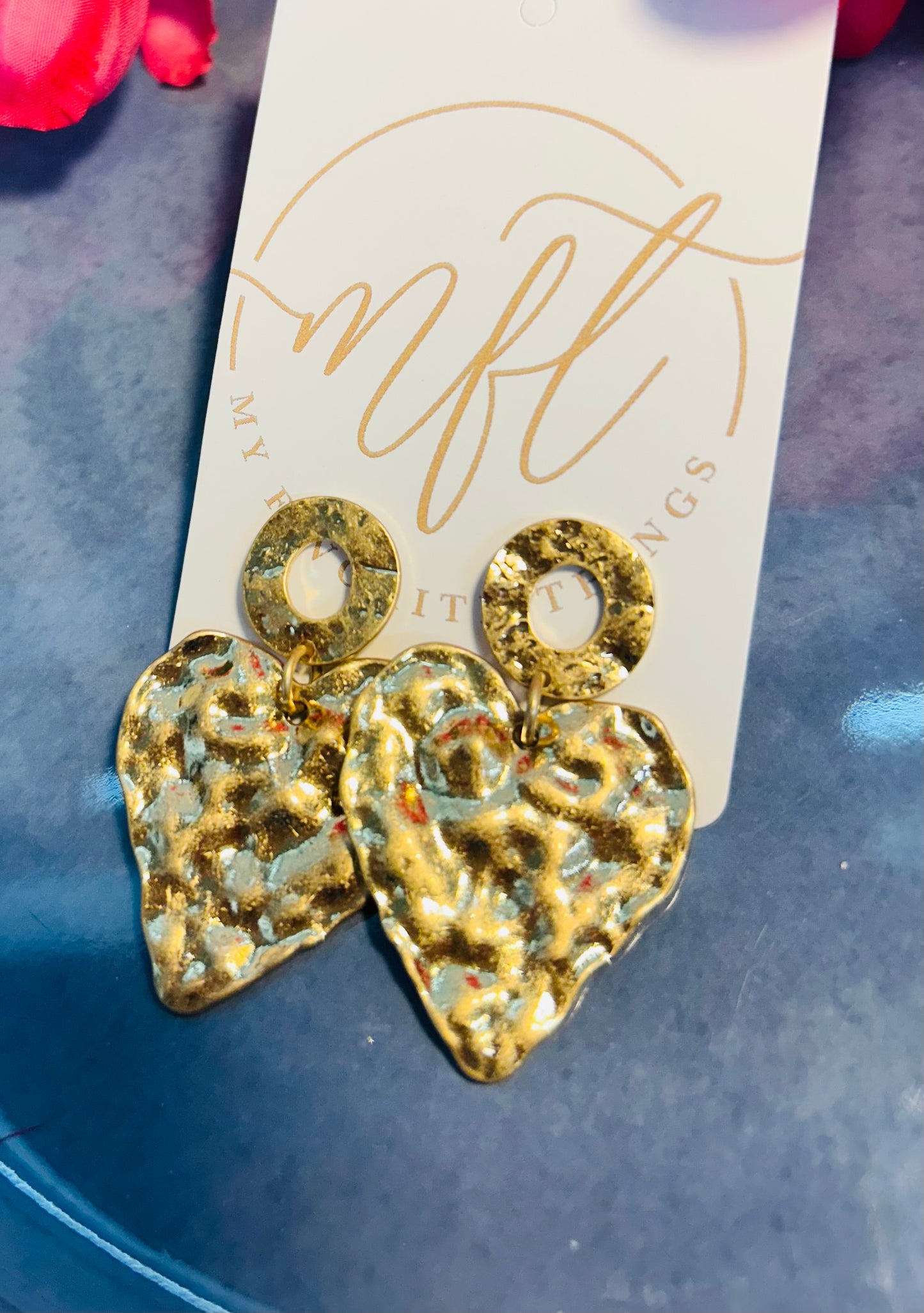Heartfelt Golden Earrings