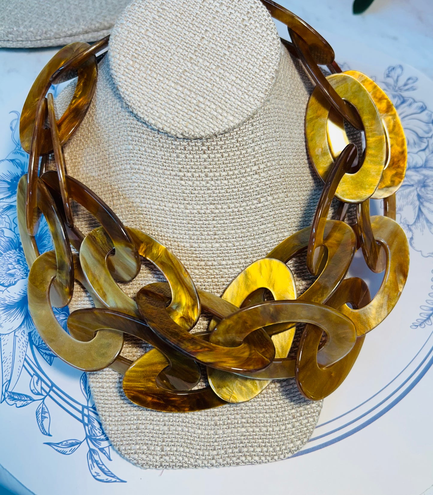 Light Brown Chunky Layered Necklace