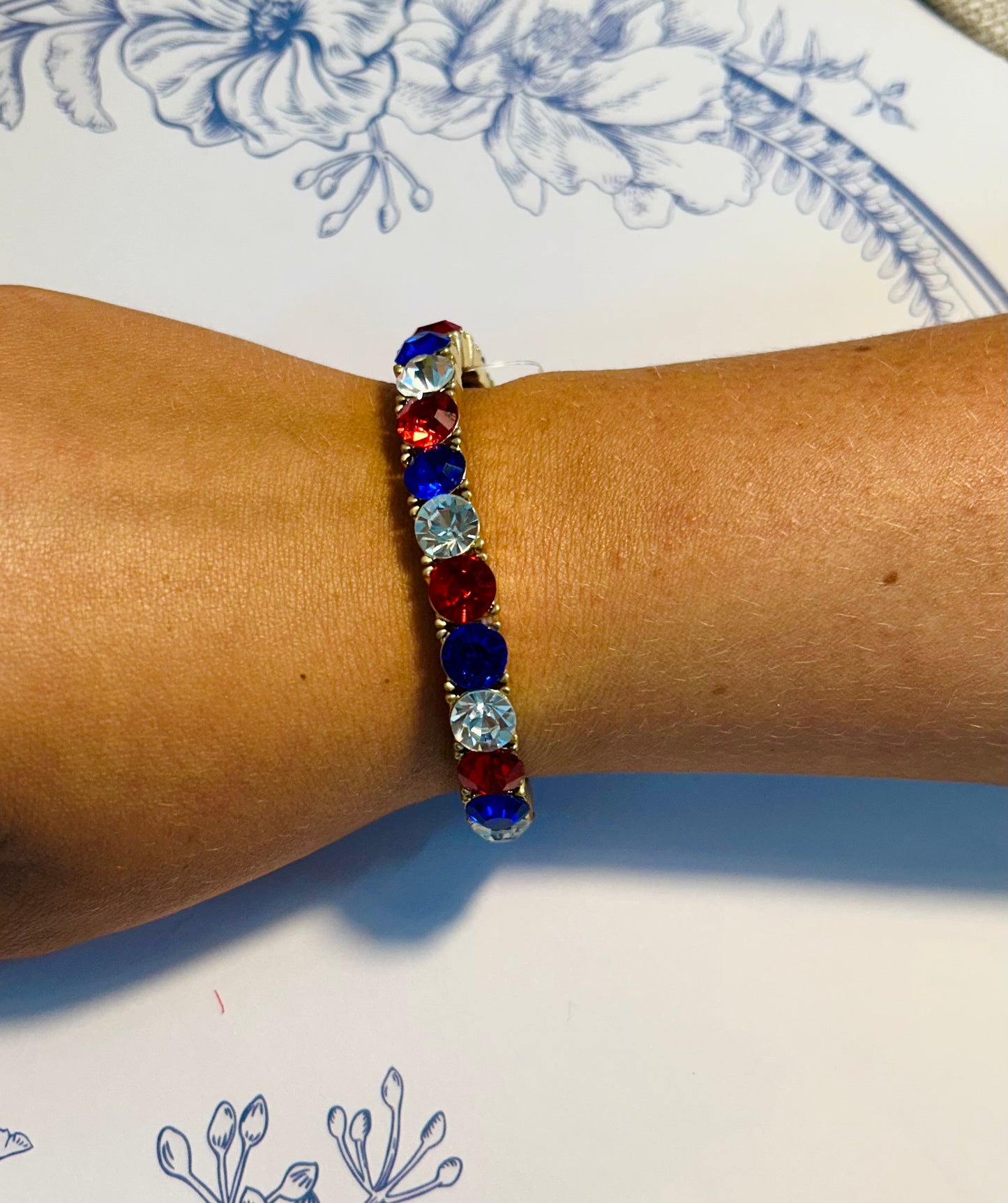 Patriotic Pride Jewel Stone Bracelet