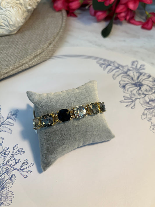 Shine Bright Black and Clear Bracelet