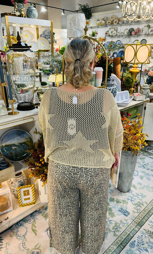 Emalyn Gold Stars Viscose Top
