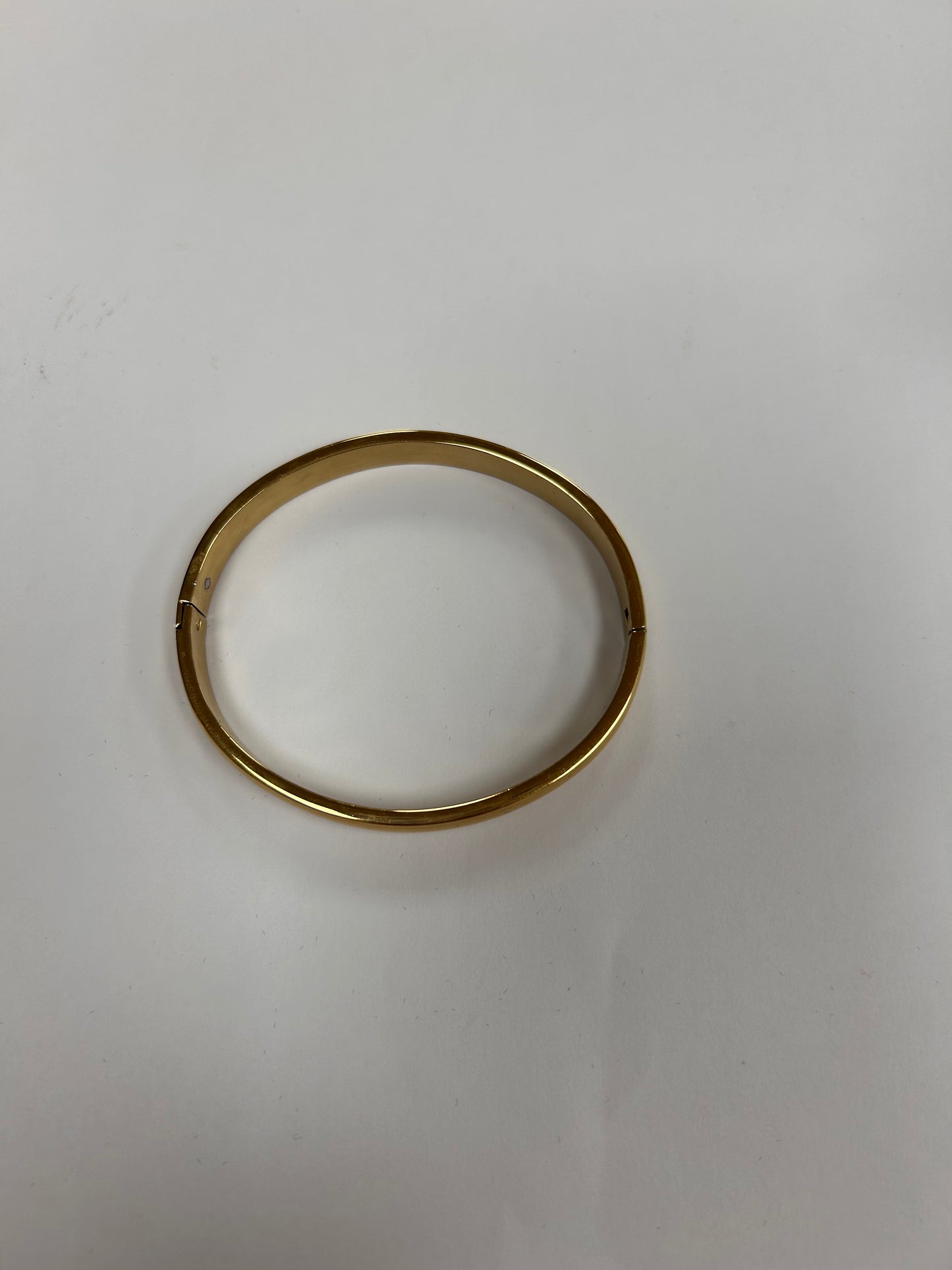 14K Gold Plated Matte Brass Bangle Bracelet