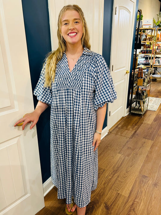 Blue Beauty Midi Dress