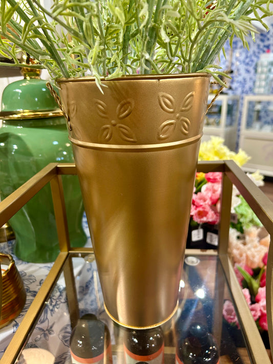 Gold Floral Bucket