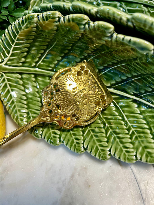 Embossed Brass Tongs