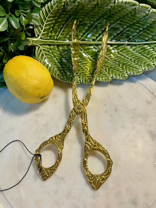 Embossed Brass Tongs
