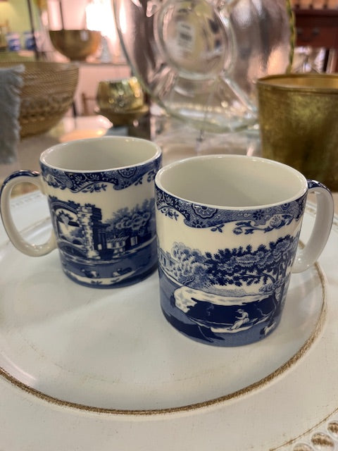 Spode Blue Italian Mugs