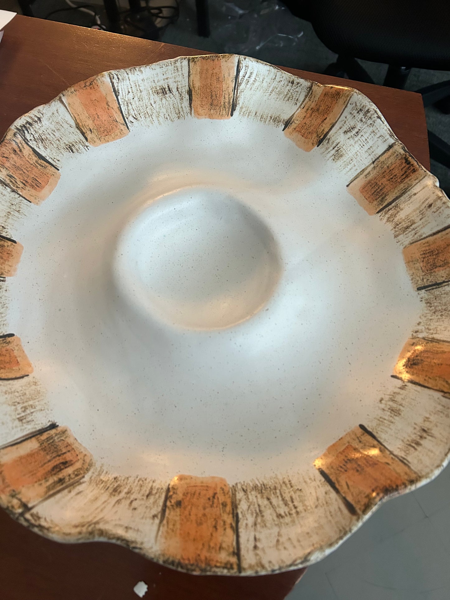 Etta B GameDay Orange Chip & Dip Platter