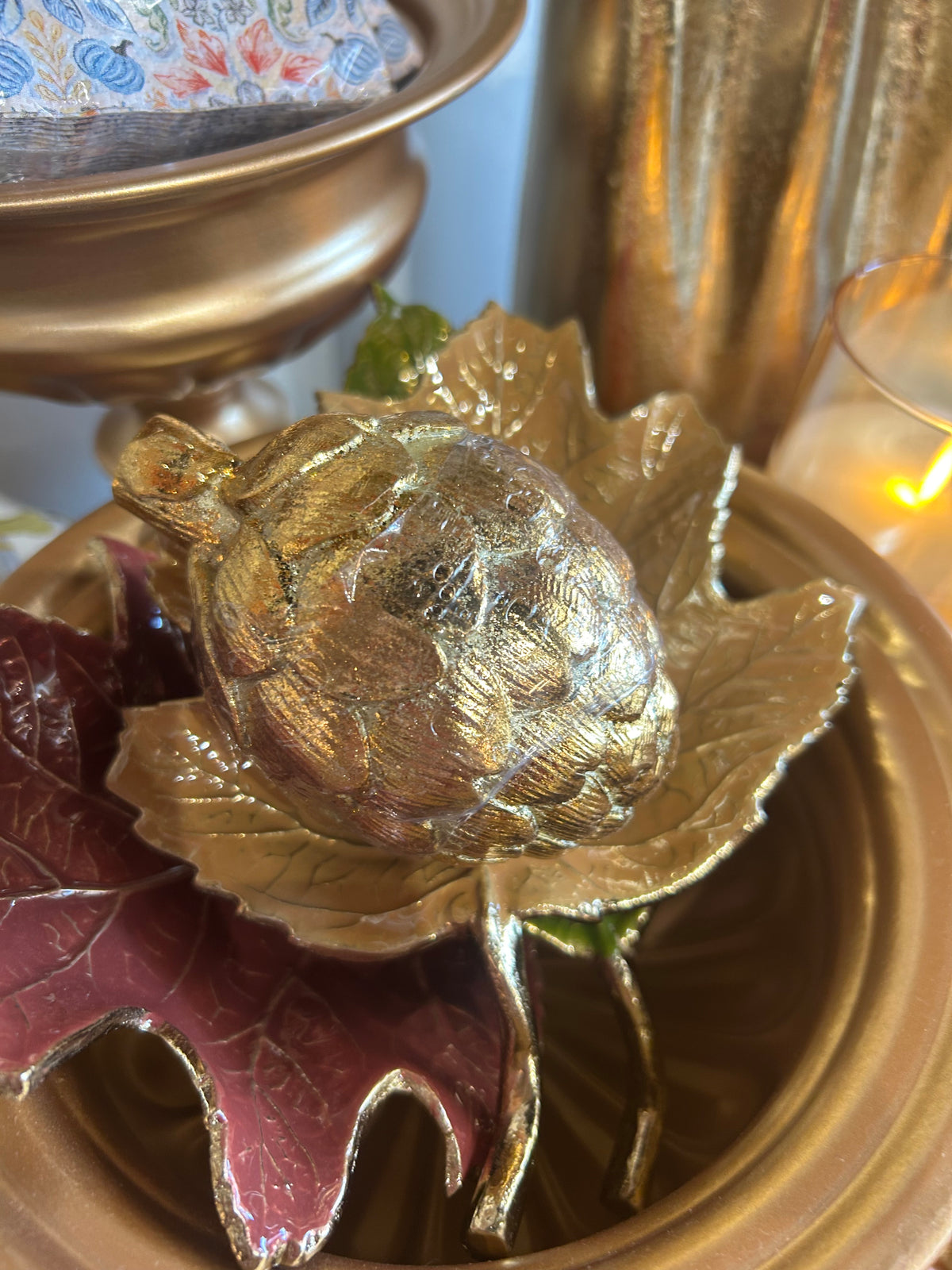 Gold Resin Artichoke
