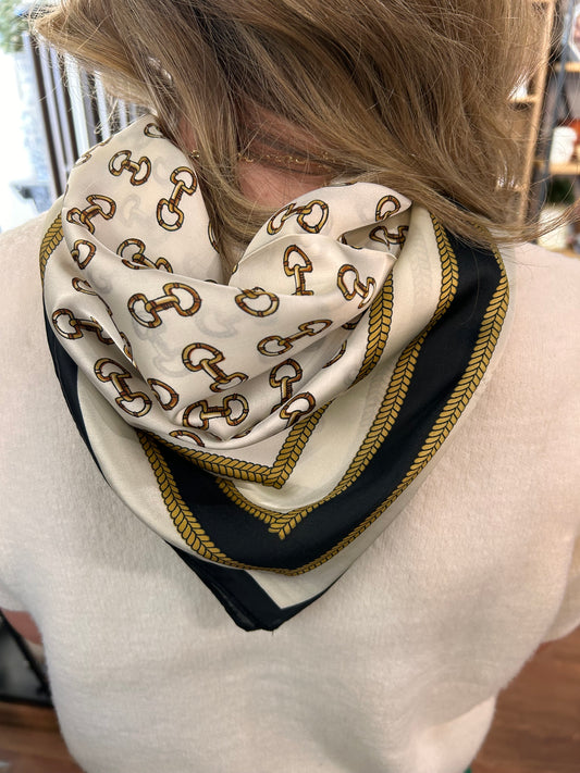 Horsebit Equestrian Silky Scarf