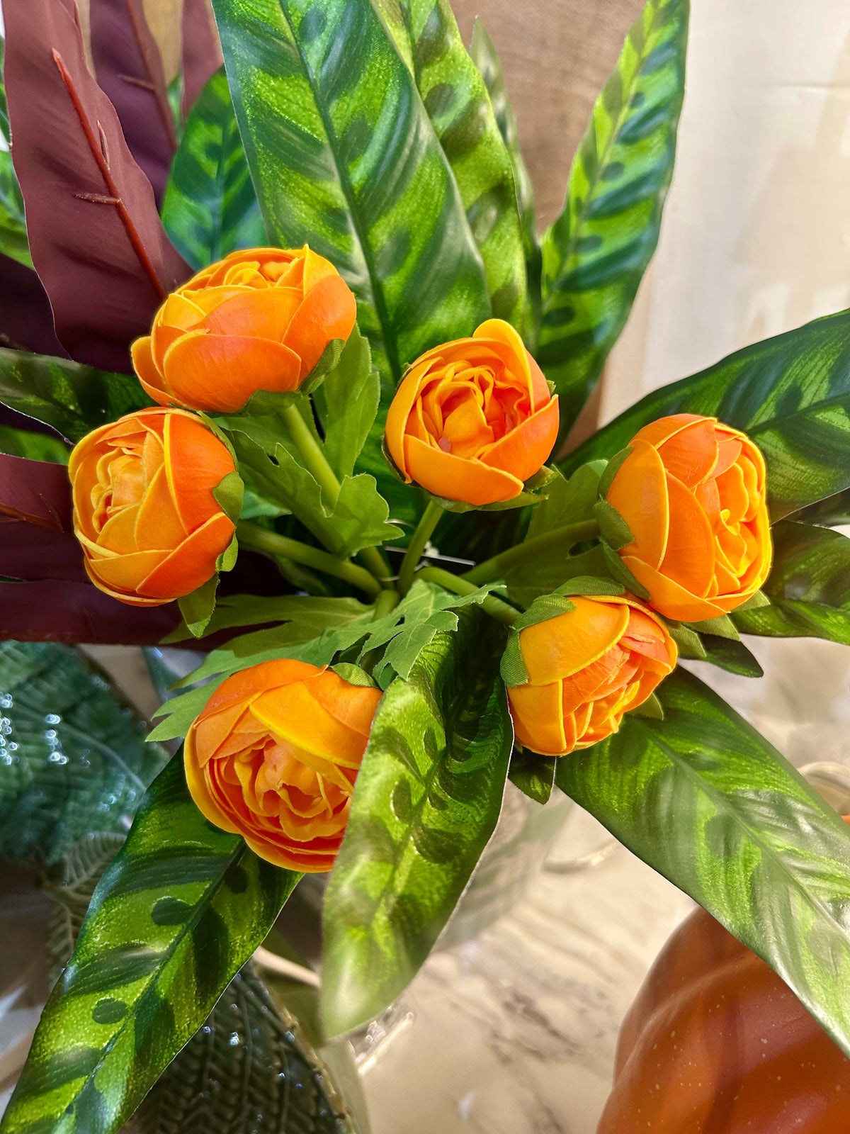 Real Touch Yellow Orange Ranunculus Bundle