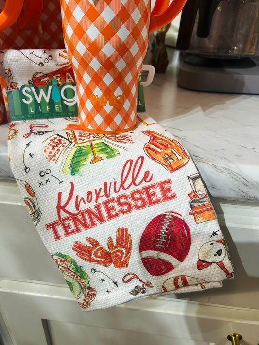Tailgates in Knoxville Tea Towel