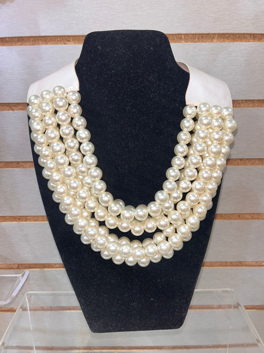 Magnetic Clasp Large Pearl Necklace
