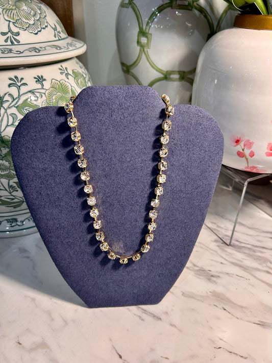 Clear Crystal Stone Magnetic Necklace