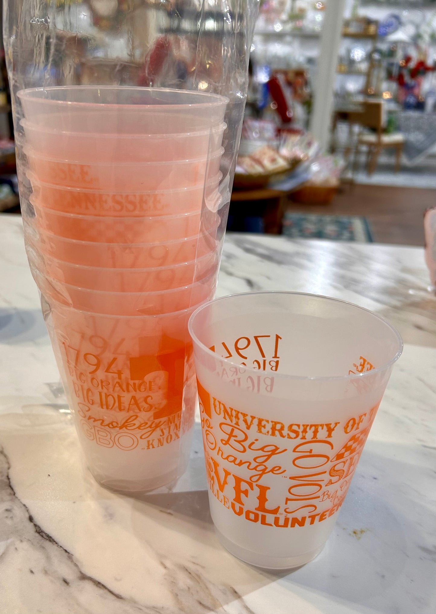 Tennessee Vols Plastic Cups