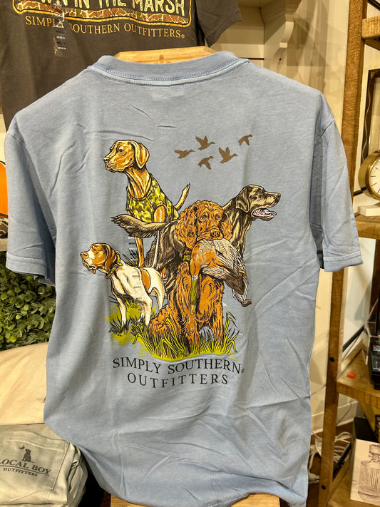 Simply Southern Blue Hunting Dog Tee