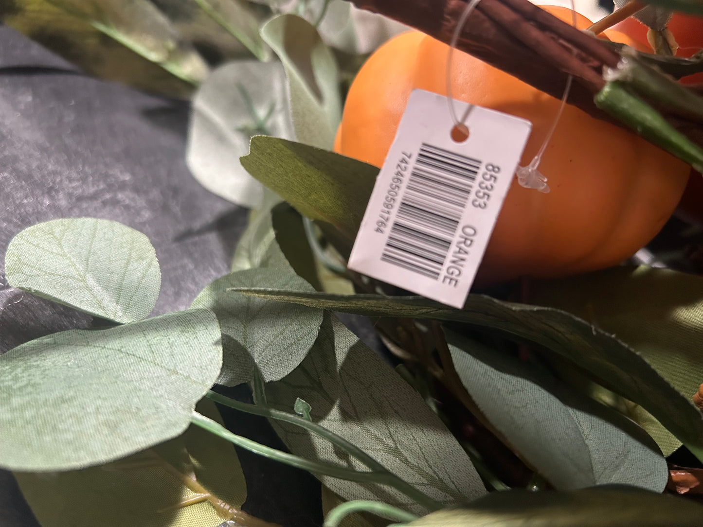 Harvest Pumpkin & Eucalyptus Spray