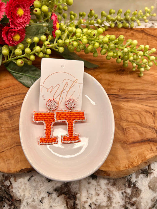 TN Vols Beaded Earrings