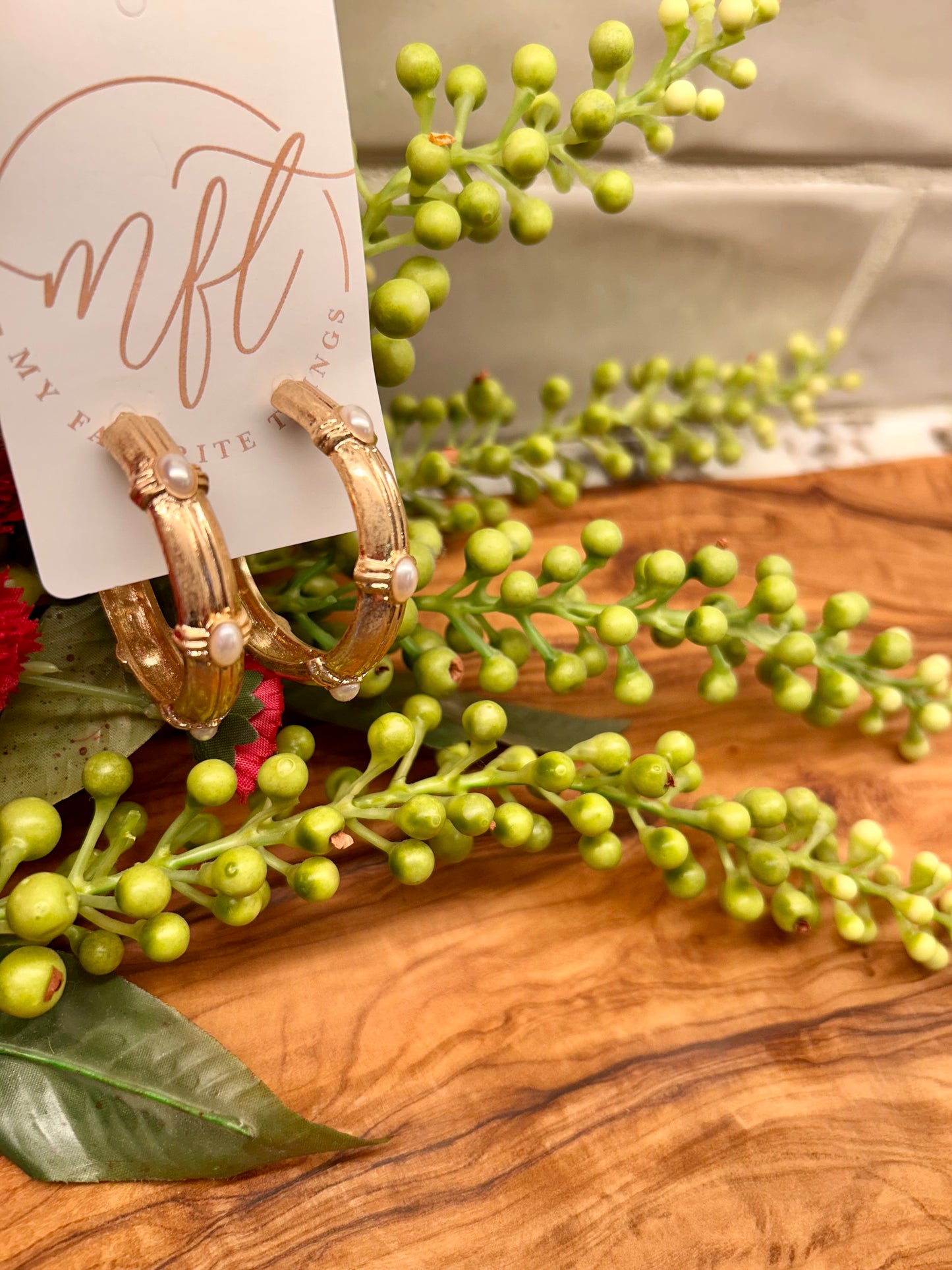 Jewel Tone and Gold Hoop Earrings