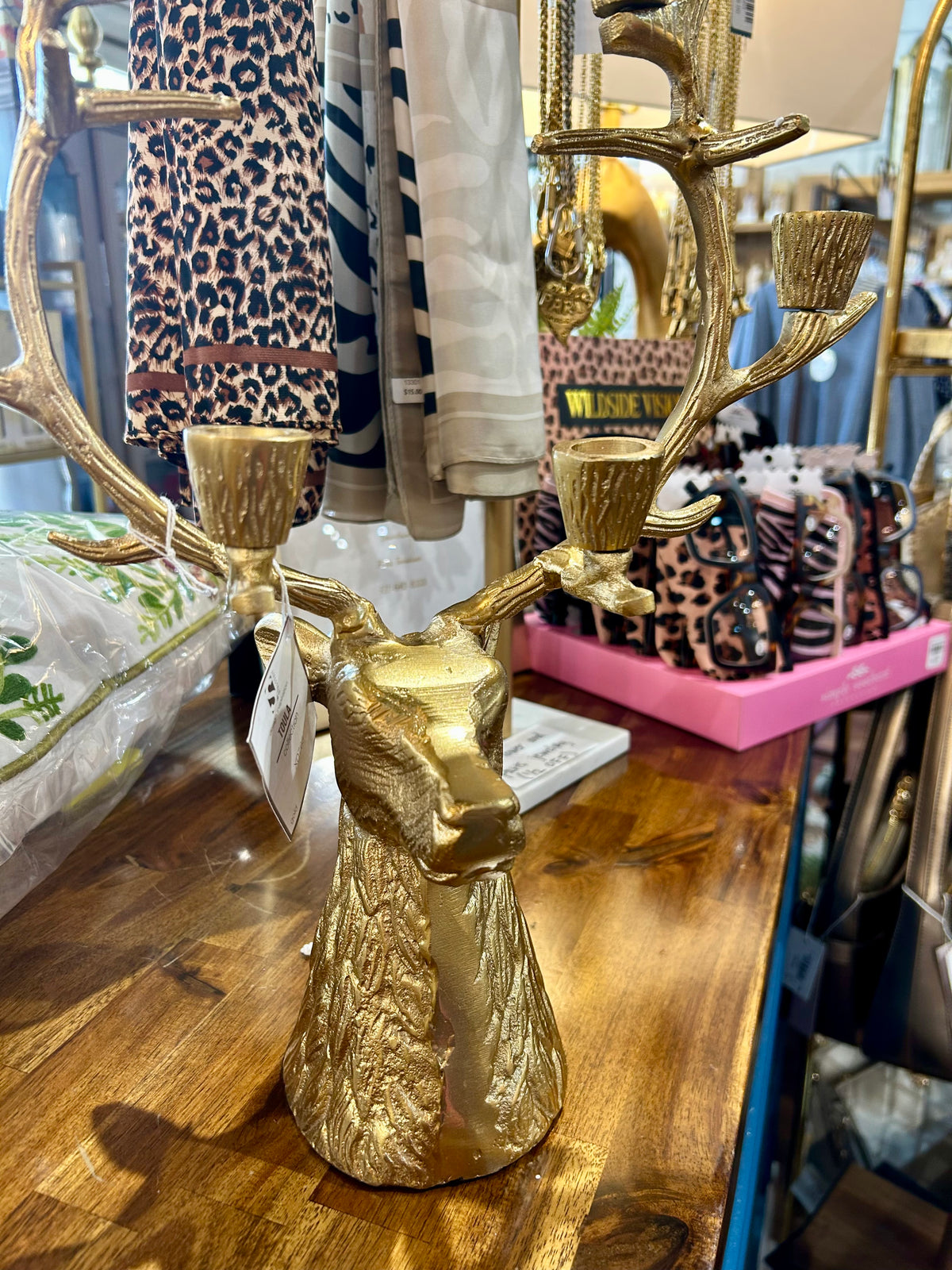 Reindeer Candle Holder  16 in,