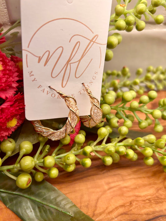 Gold Mesh Hoop Earrings