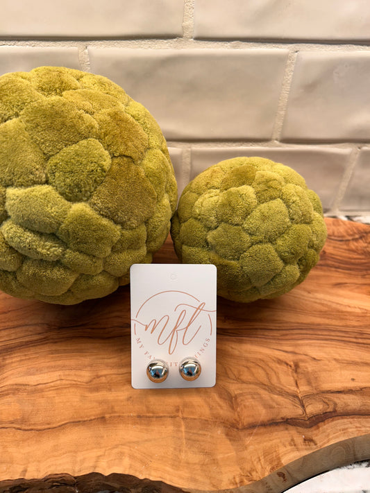 12mm Silver Stud Earrings