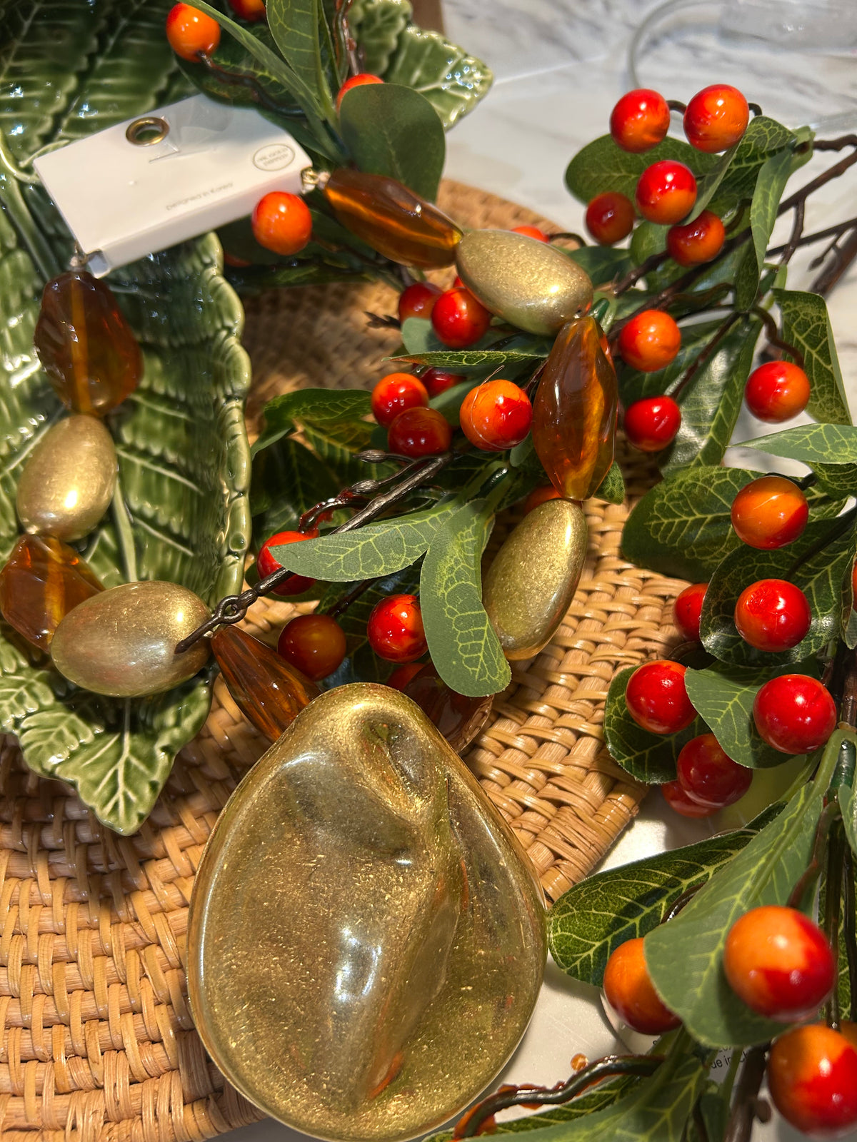 Tortoise and Gold Statement Necklace