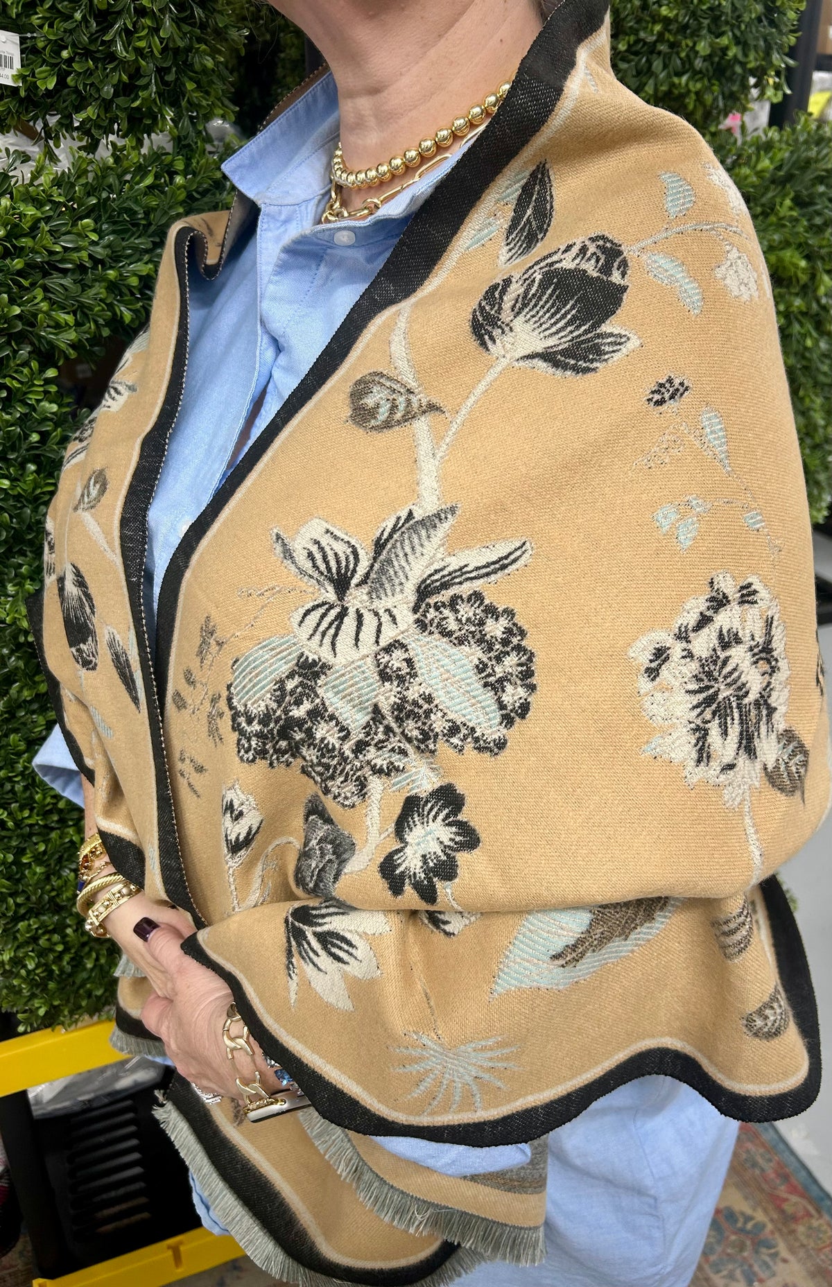Beige and Black Cicely Scarf