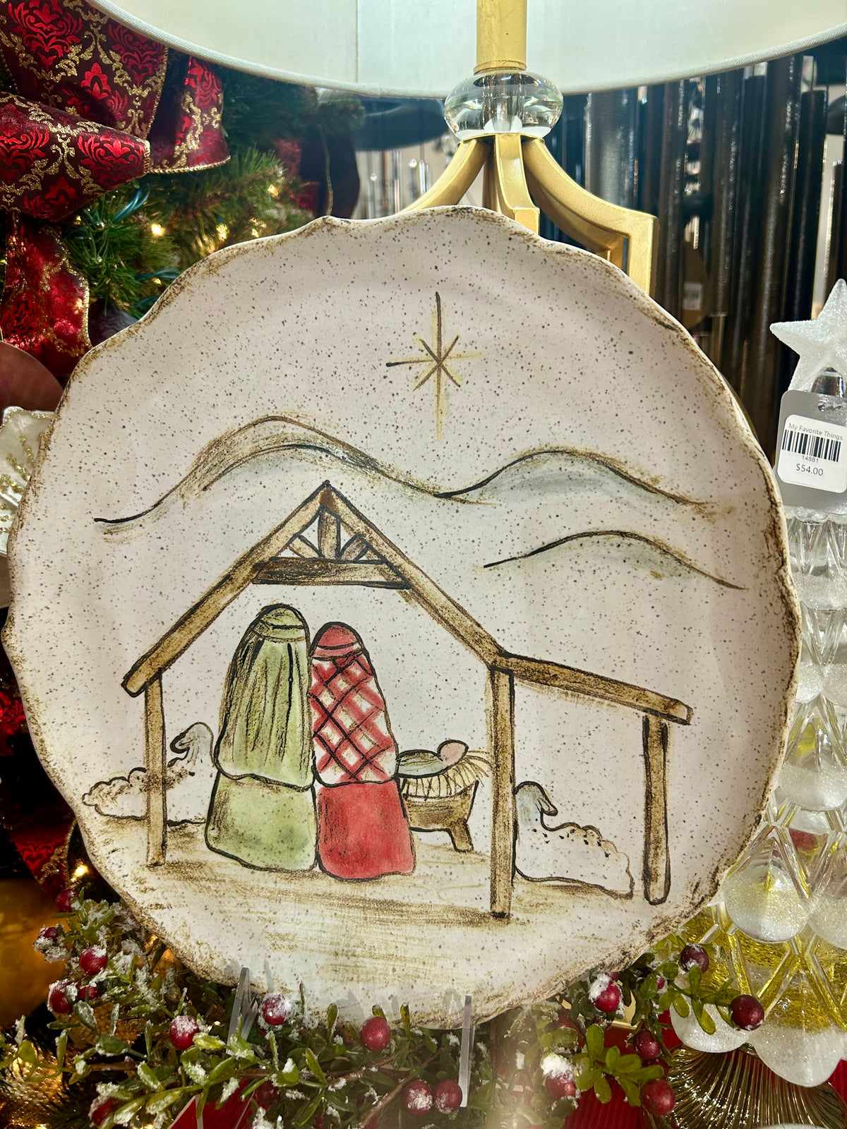 Round Nativity Platter