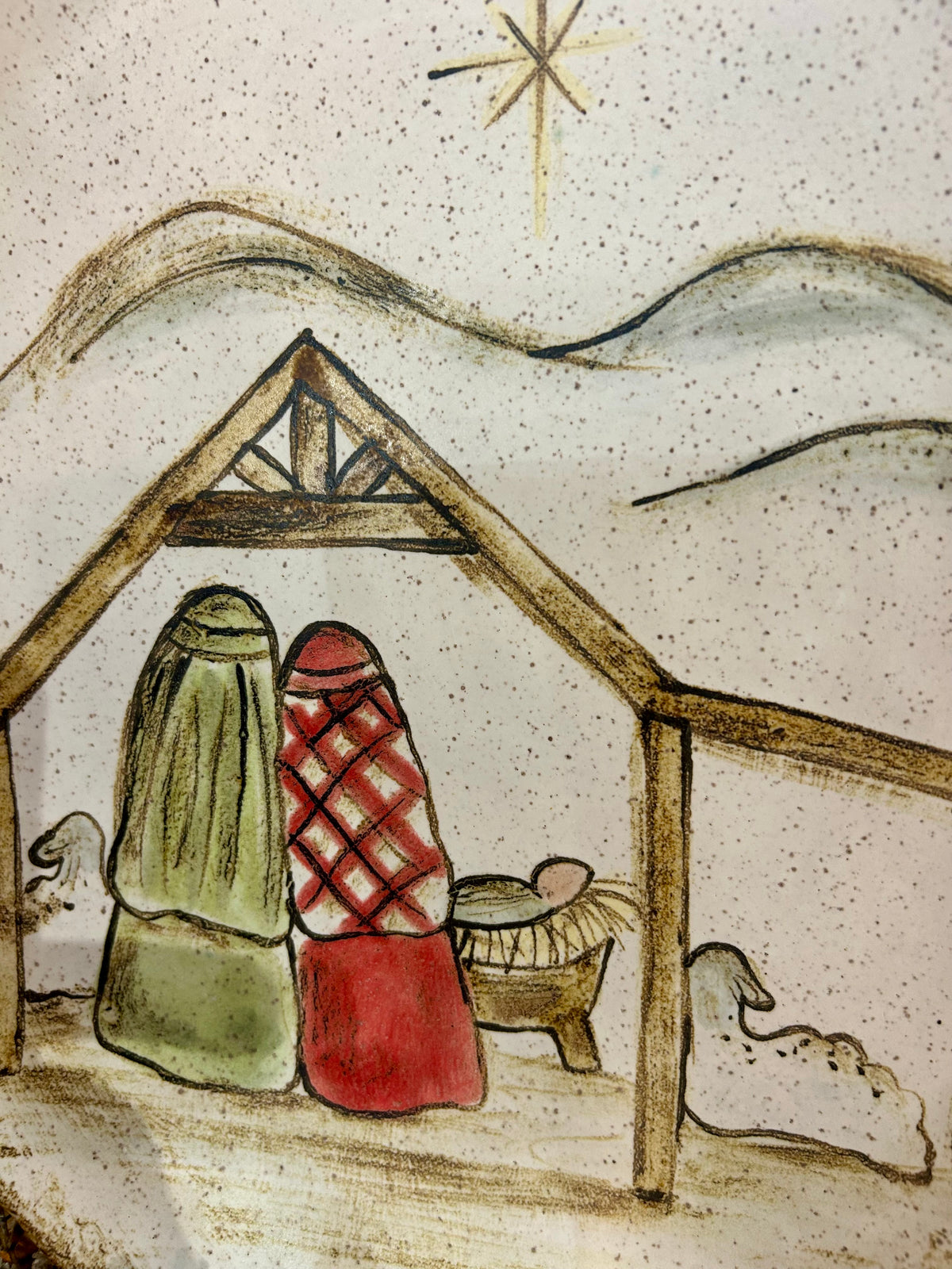 Round Nativity Platter