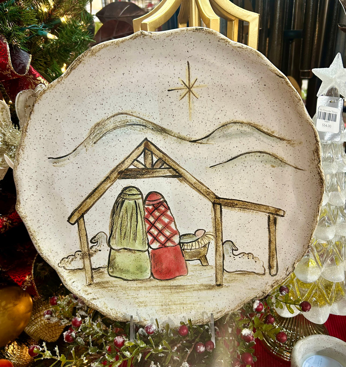 Round Nativity Platter